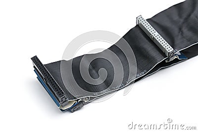 IDE cable for computer on a white background Stock Photo