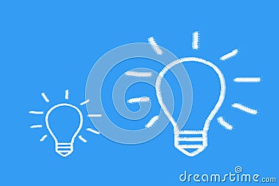 Idea big think blub cloud shape Stock Photo