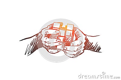 Idea, brainstorming, creative, innovation, mind concept. Hand drawn isolated vector. Vector Illustration