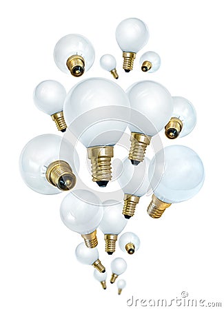 Idea bulbs bubbling Stock Photo