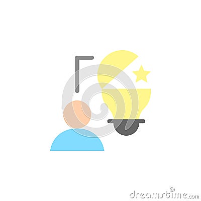 Idea, businessman, bulb icon. Simple color vector elements of innovations icons for ui and ux, website or mobile application Stock Photo