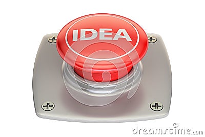 Idea button, 3D rendering Stock Photo