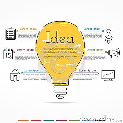 Idea Concept Infographics Vector Illustration