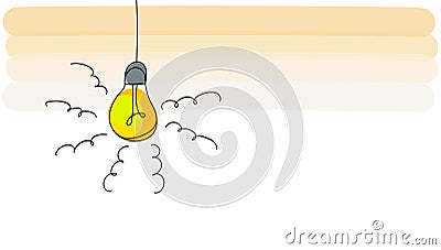 Idea concept with light bulb icon design, vector illustration. Vector Illustration