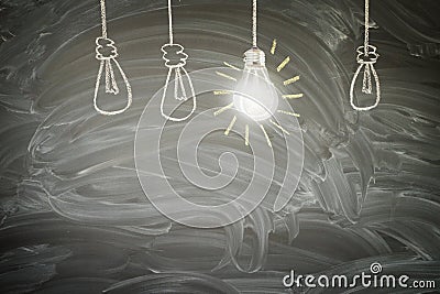 Idea concept with light bulb Stock Photo