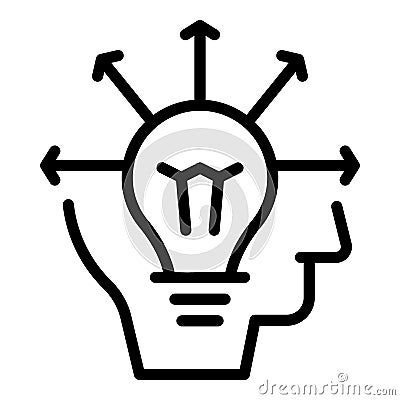 Idea confidence icon outline vector. Stress skills Vector Illustration