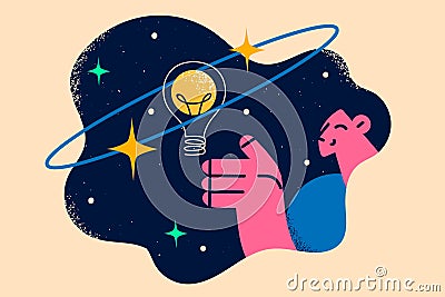 Idea, creativity and space concept Vector Illustration