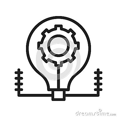 Idea Generation Icon Image. Vector Illustration