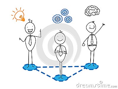 Idea + good progress + Smart businessman team Stock Photo