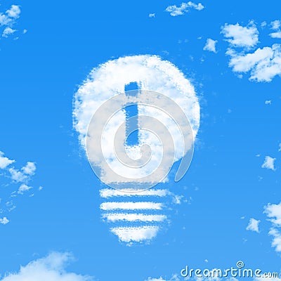 Idea infomation cloud on blue background Stock Photo