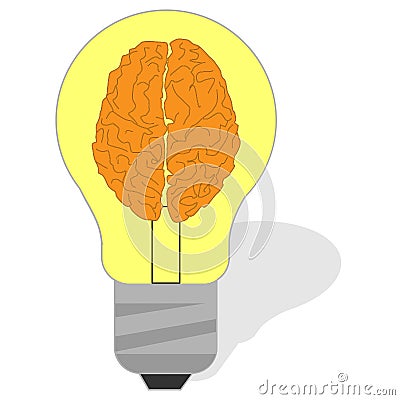 Idea lamp isolated Vector Illustration