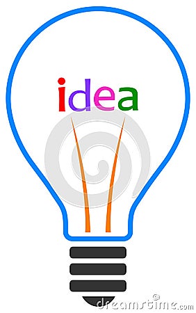 Idea light bulb Vector Illustration