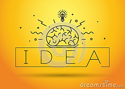 Idea Linear Vector Illustration Stock Photo