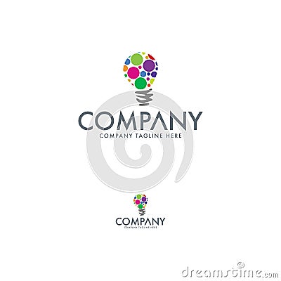 Idea logo design template. Company logo element. Vector Illustration