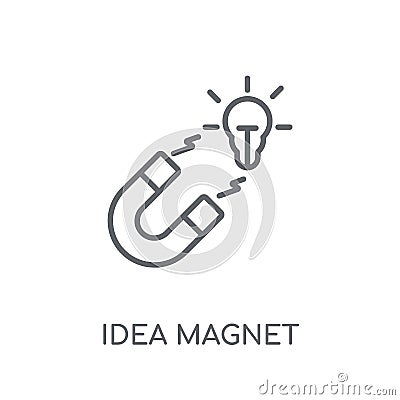 idea Magnet linear icon. Modern outline idea Magnet logo concept Vector Illustration