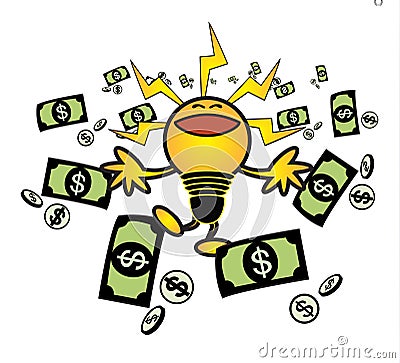 Idea make money Vector Illustration