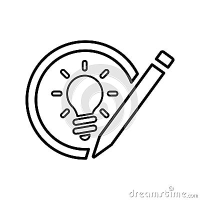 Idea Making icon. Line, outline design Vector Illustration