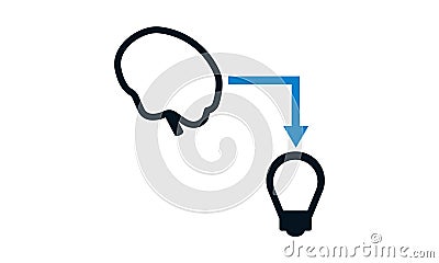 Idea Making Strategy Icon Cartoon Illustration