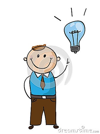 Idea man Vector Illustration