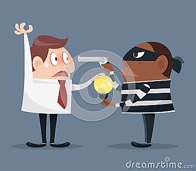 Idea robbery Stock Photo