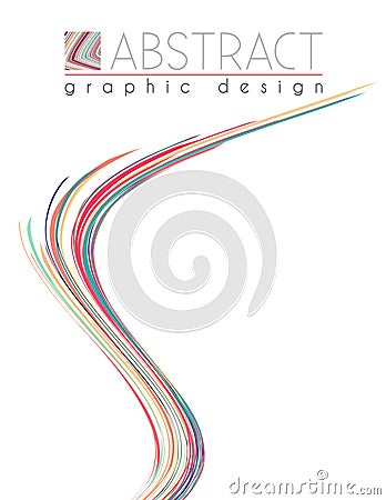 Idea. Template with motley thin strips. Vector graphics Vector Illustration