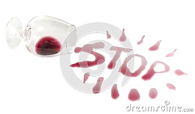 Idea to prevent from drinking alcohol Stock Photo