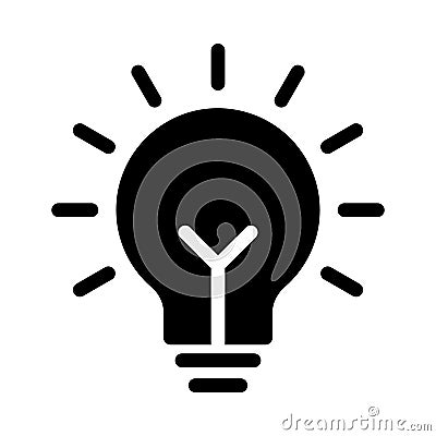 Idea glyph flat vector icon Stock Photo