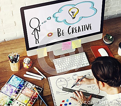 Ideas Creative Innovation Design Concept Stock Photo