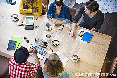 Ideas Creativity Planning Office Working Cafe Concept Stock Photo