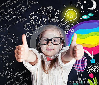 Ideas, discovery and creativity education concept Stock Photo