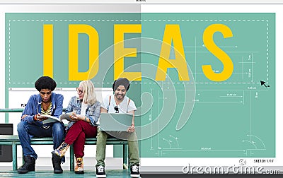 Ideas Idea Vision Design Plan Objective Mission Concept Stock Photo