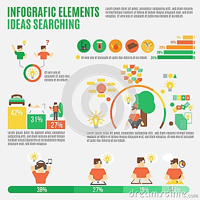 Ideas Infographic Set Vector Illustration