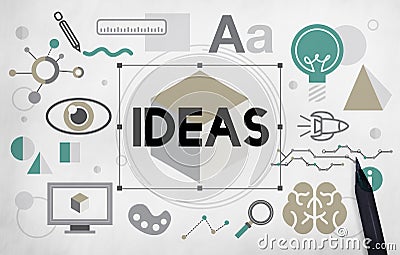 Ideas Innovation Graphic Inspiration Artistic Concept Stock Photo