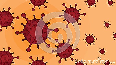 Coronavirus disease 2019 that spread widely. COVID-19 background. Vector Illustration