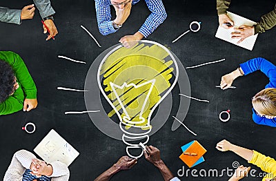 Ideas Thoughts Knowledge Intelligence Learning Meeting Concept Stock Photo