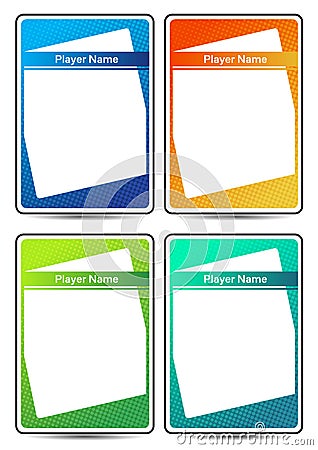 Identification card picture frame border template Vector Illustration