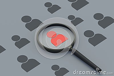 Identification of people. Job candidate. Search for a client Stock Photo