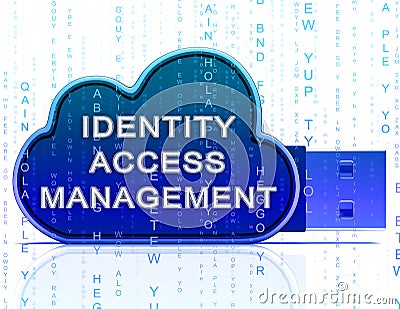 Identity Access Management Fingerprint Entry 3d Rendering Stock Photo
