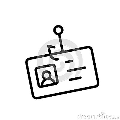 Identity cyber attack icon. Simple line, outline vector elements of hacks icons for ui and ux, website or mobile application Stock Photo