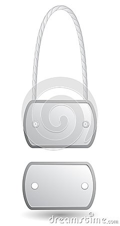 Identity metal tags Vector Illustration