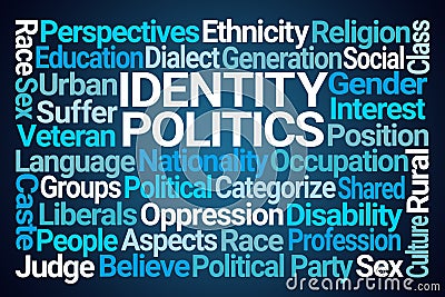 Identity Politics Word Cloud Stock Photo