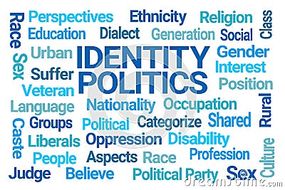 Identity Politics Word Cloud Stock Photo