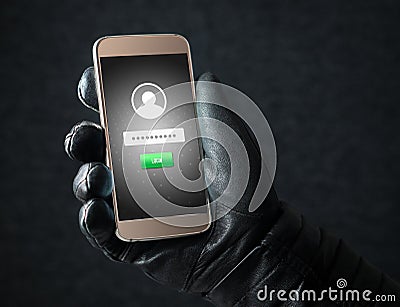 Identity theft and cyber security concept. Stock Photo