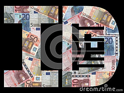 Identity theft with Euros Stock Photo