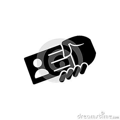 Identity theft icon for apps and websites Vector Illustration