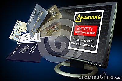 Identity theft internet Stock Photo