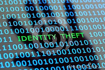 Identity theft online Stock Photo