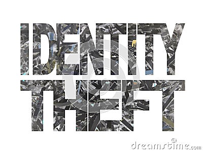 Identity theft text Stock Photo