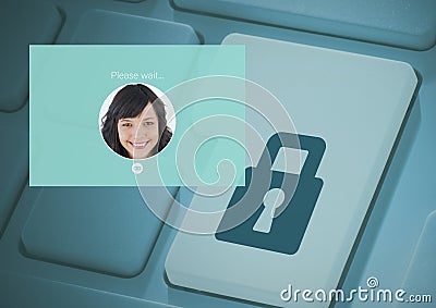 Identity Verify security App Interface Stock Photo