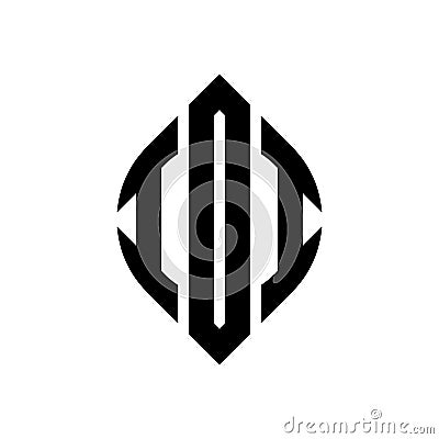 IDI circle letter logo design with circle and ellipse shape. IDI ellipse letters with typographic style. The three initials form a Vector Illustration